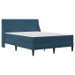 vidaXL Σκελετός κρεβατιού με στρώμα Μπλε 180 x 200 cm Βελούδο