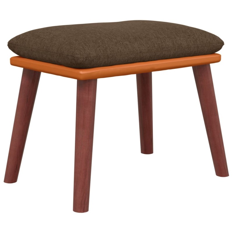 vidaXL Υποπόδιο Καφέ 45x29,5x35 εκ. Ύφασμα & Συνθετικό Δέρμα