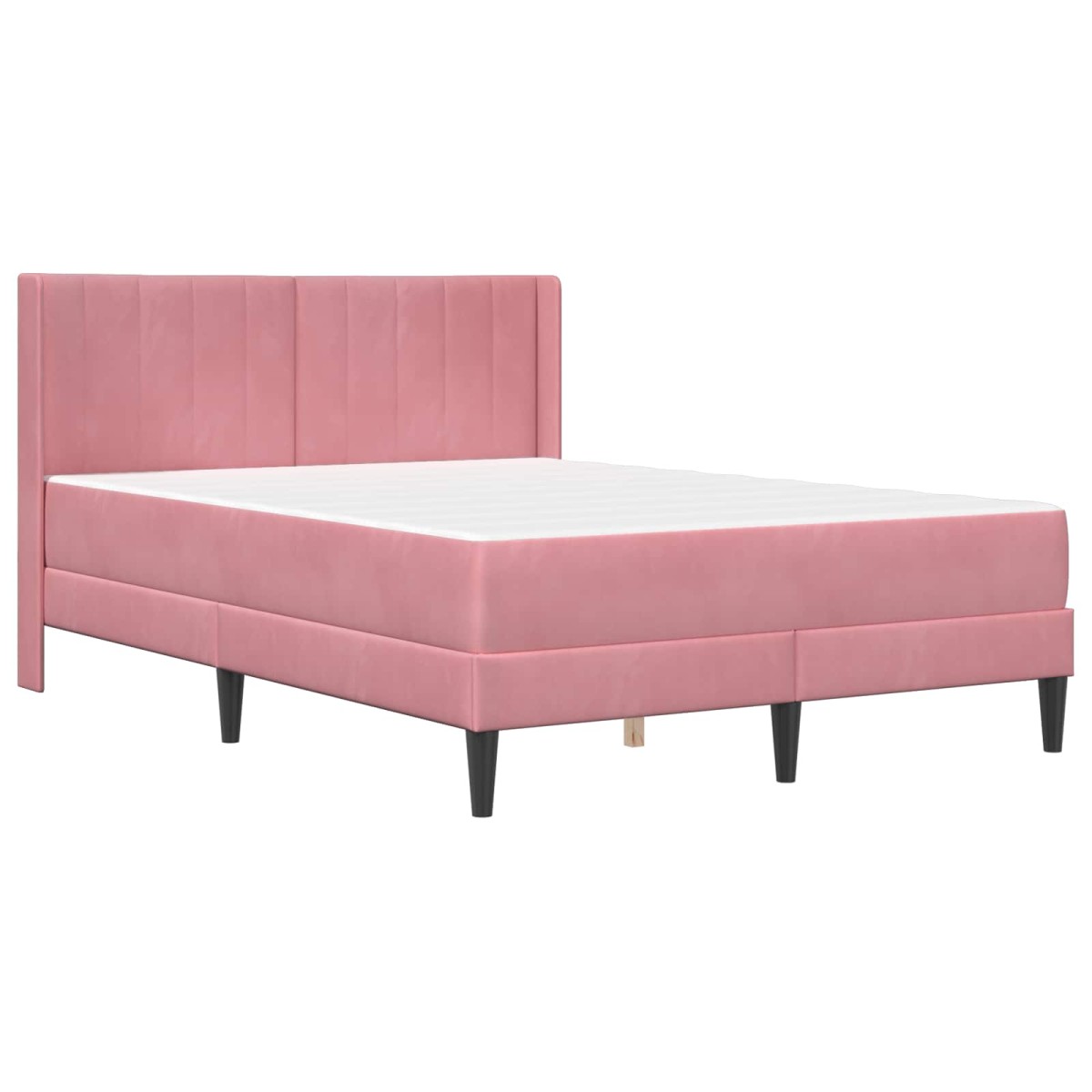 vidaXL Σκελετός κρεβατιού με στρώμα Ροζ 120 x 190 cm Βελούδο