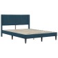vidaXL Σκελετός κρεβατιού με στρώμα Μπλε 120 x 190 cm Βελούδο