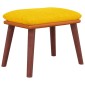 vidaXL Υποπόδιο Μουσταρδί 45x29,5x35 εκ. Ύφασμα & Συνθετικό Δέρμα