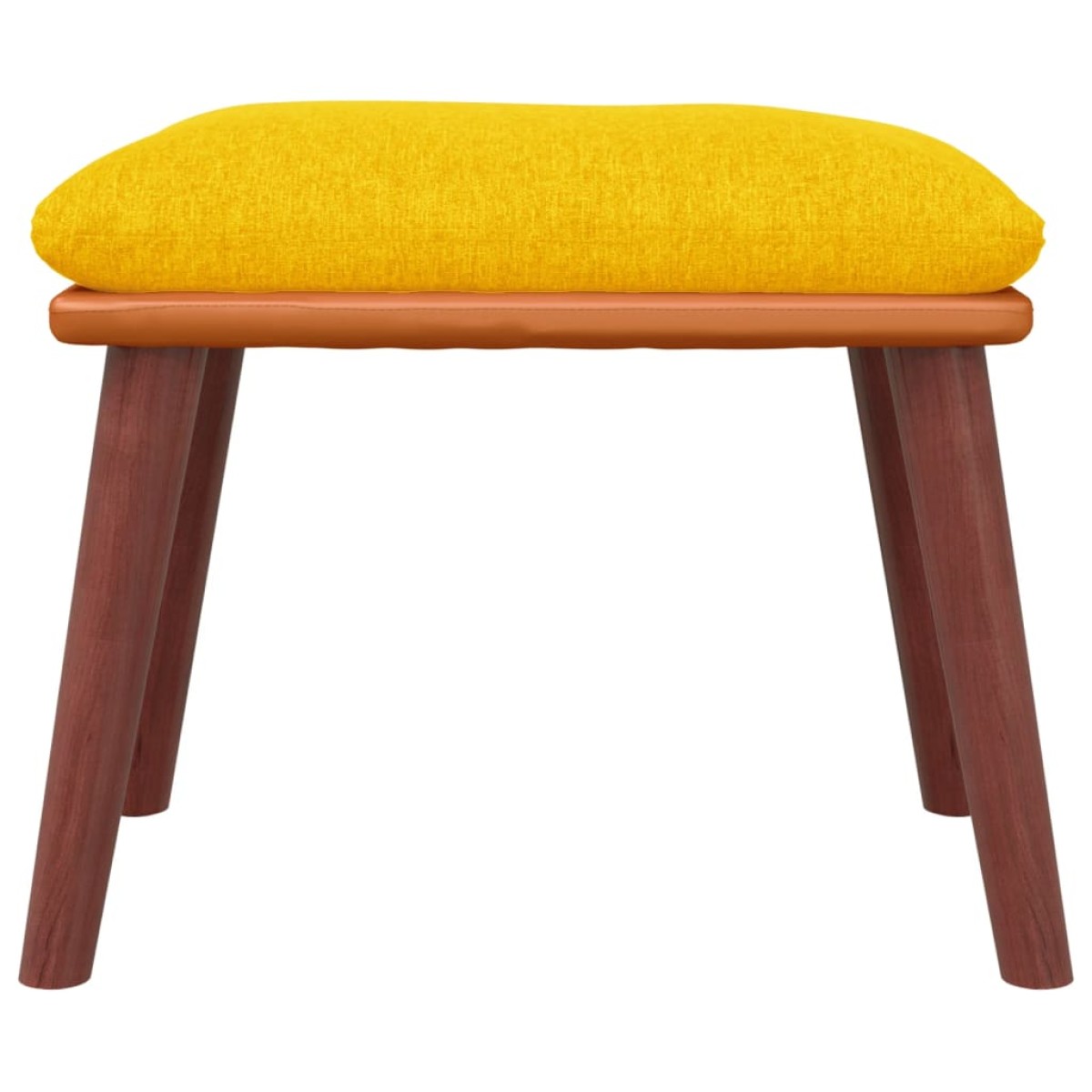 vidaXL Υποπόδιο Μουσταρδί 45x29,5x35 εκ. Ύφασμα & Συνθετικό Δέρμα