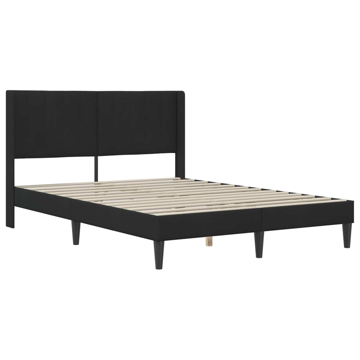 vidaXL Σκελετός κρεβατιού με στρώμα Μαύρο 140 x 190 cm Βελούδο