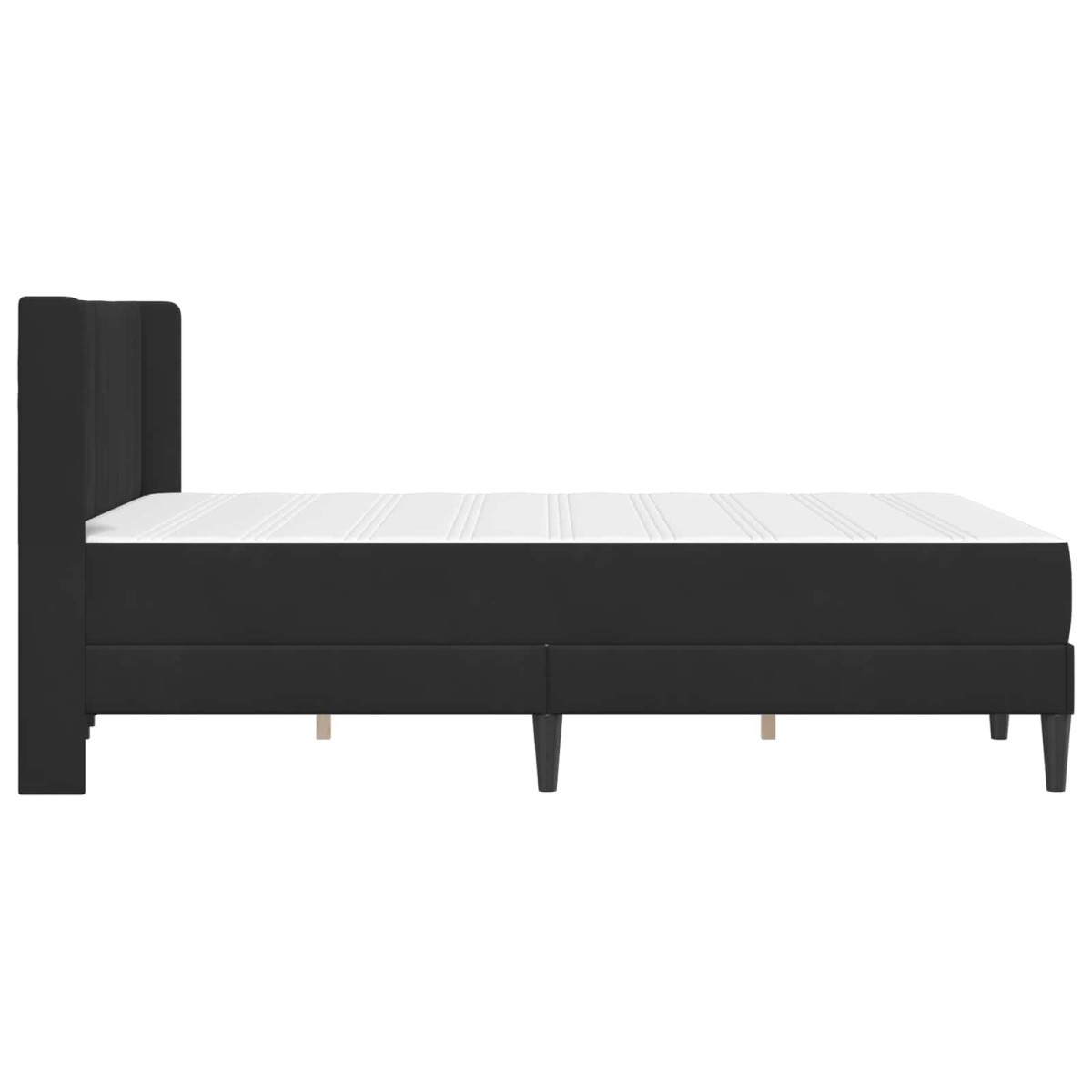 vidaXL Σκελετός κρεβατιού με στρώμα Μαύρο 140 x 190 cm Βελούδο