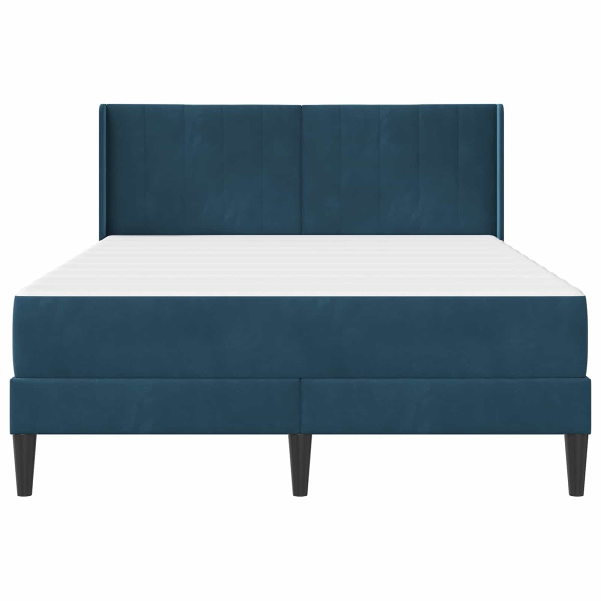 vidaXL Σκελετός κρεβατιού με στρώμα Μπλε 140 x 190 cm Βελούδο