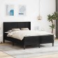 vidaXL Σκελετός κρεβατιού με στρώμα Μαύρο 160 x 200 cm Βελούδο