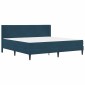 vidaXL Σκελετός κρεβατιού με στρώμα Μπλε 180 x 200 cm Βελούδο