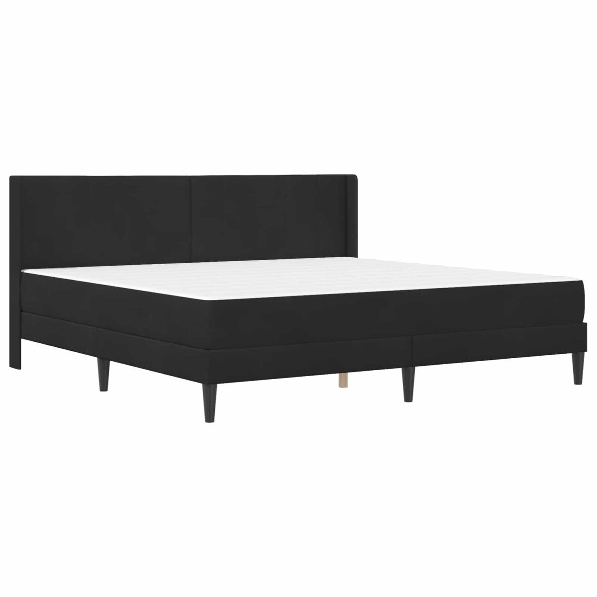 vidaXL Σκελετός κρεβατιού με στρώμα Μαύρο 200 x 200 cm Βελούδο