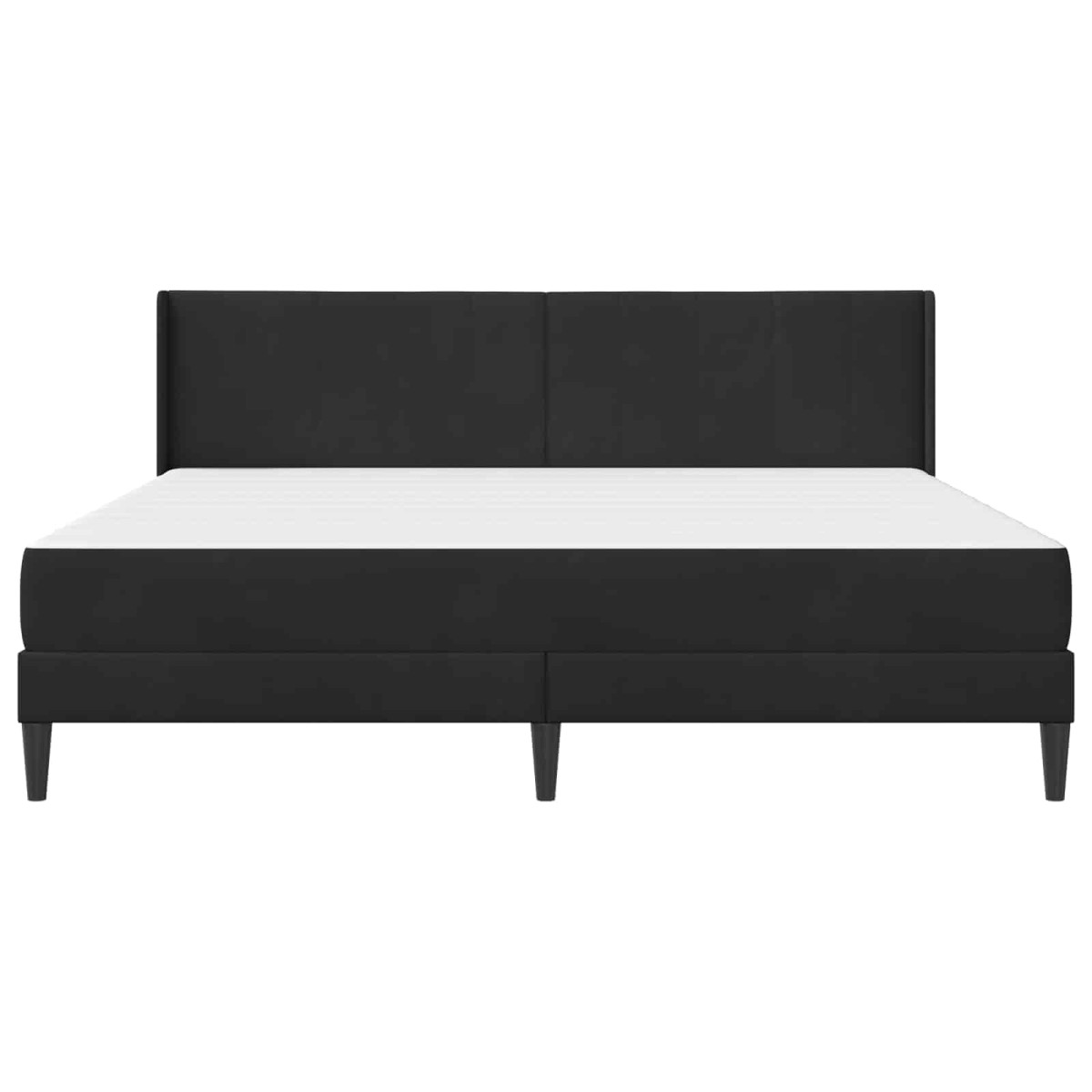 vidaXL Σκελετός κρεβατιού με στρώμα Μαύρο 200 x 200 cm Βελούδο