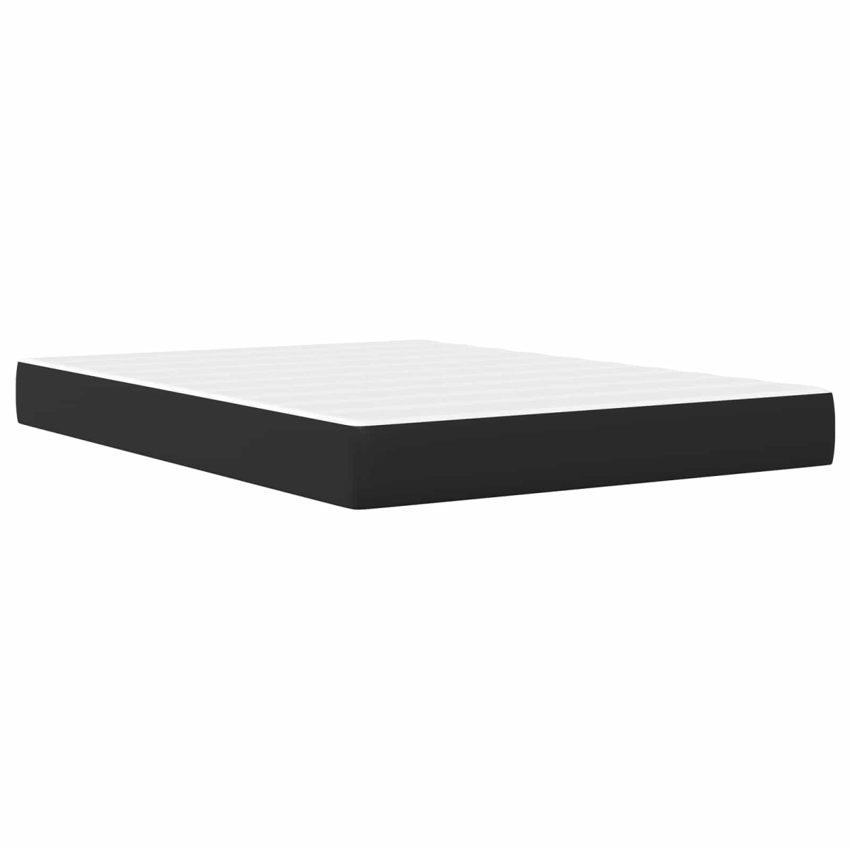 vidaXL Σκελετός κρεβατιού με στρώμα Μαύρο 120 x 200 cm Τεχνητό Δέρμα