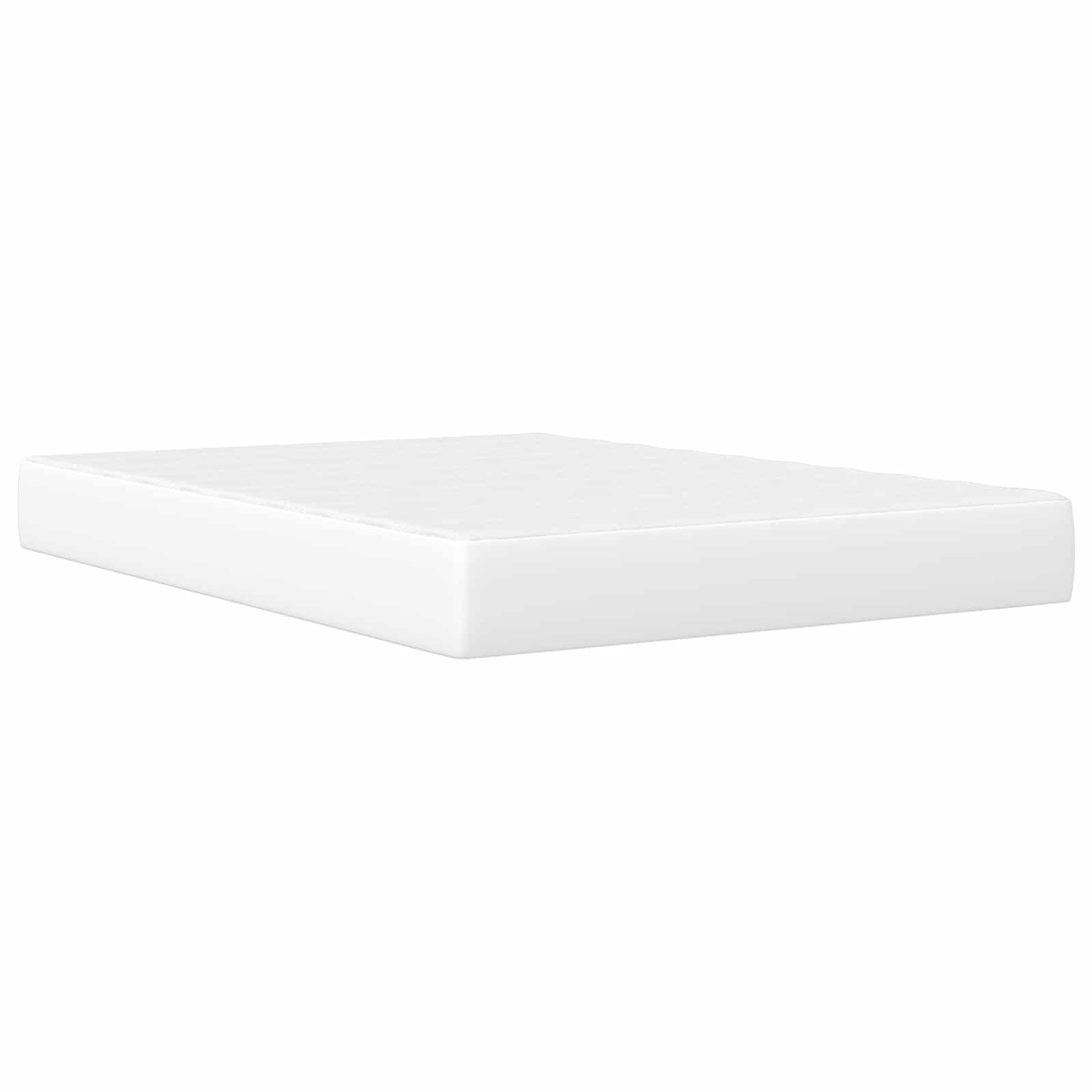 vidaXL Σκελετός κρεβατιού με στρώμα Λευκό 140 x 200 cm Τεχνητό Δέρμα