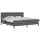 vidaXL Σκελετός κρεβατιού με στρώμα Γκρι 180 x 200 cm Τεχνητό Δέρμα