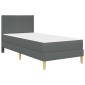 vidaXL Σκελετός Κρεβατιού Σκούρο Γκρι 90 x 190 cm Πολυεστέρας
