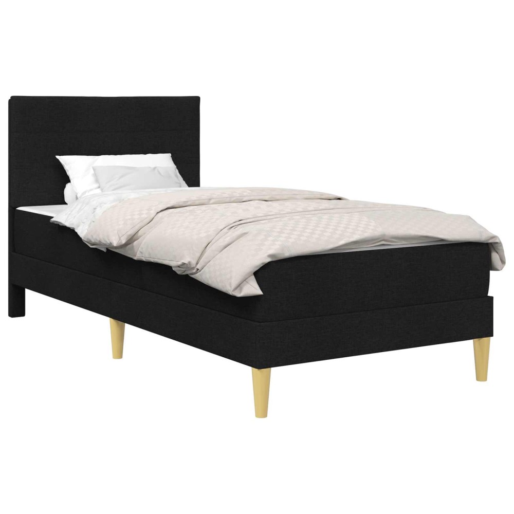 vidaXL Σκελετός Κρεβατιού Μαύρο 90 x 190 cm Πολυεστέρας