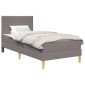vidaXL Σκελετός Κρεβατιού Taupe 90 x 190 cm Πολυεστέρας
