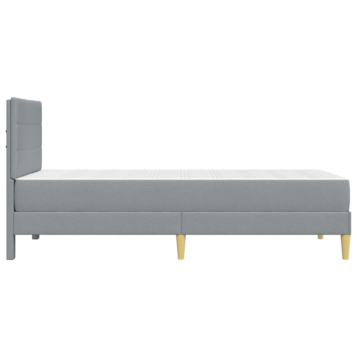 vidaXL Σκελετός Κρεβατιού Ανοιχτό γκρι 90 x 200 cm Πολυεστέρας