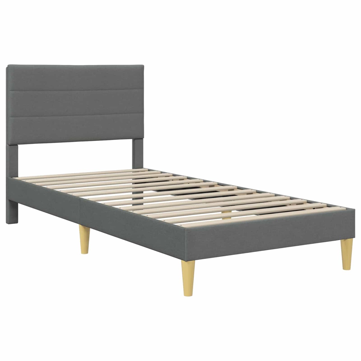 vidaXL Σκελετός Κρεβατιού Σκούρο Γκρι 90 x 200 cm Πολυεστέρας