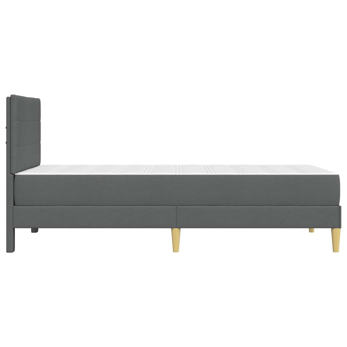vidaXL Σκελετός Κρεβατιού Σκούρο Γκρι 90 x 200 cm Πολυεστέρας