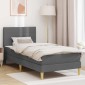 vidaXL Σκελετός Κρεβατιού Σκούρο Γκρι 90 x 200 cm Πολυεστέρας