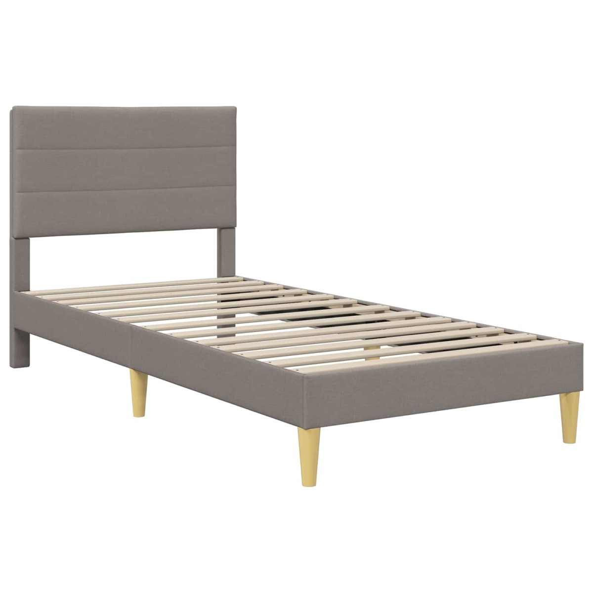 vidaXL Σκελετός Κρεβατιού Taupe 90 x 200 cm Πολυεστέρας