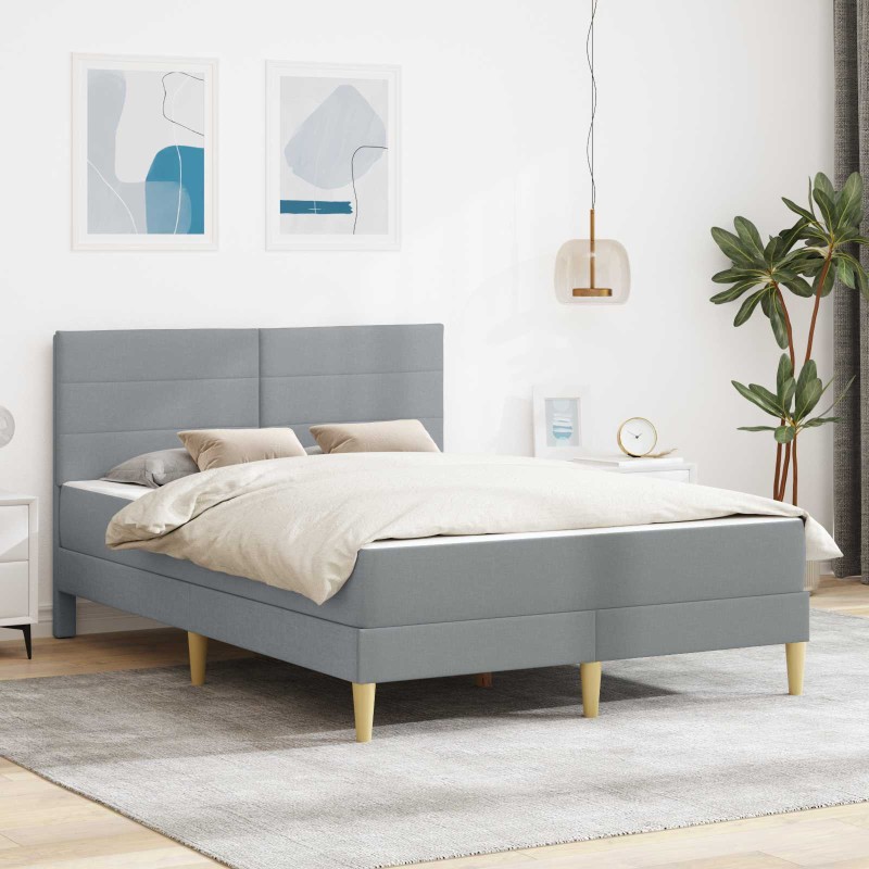 vidaXL Σκελετός Κρεβατιού vidaXL Ανοιχτό γκρι 120 x 190 cm Πολυεστέρας