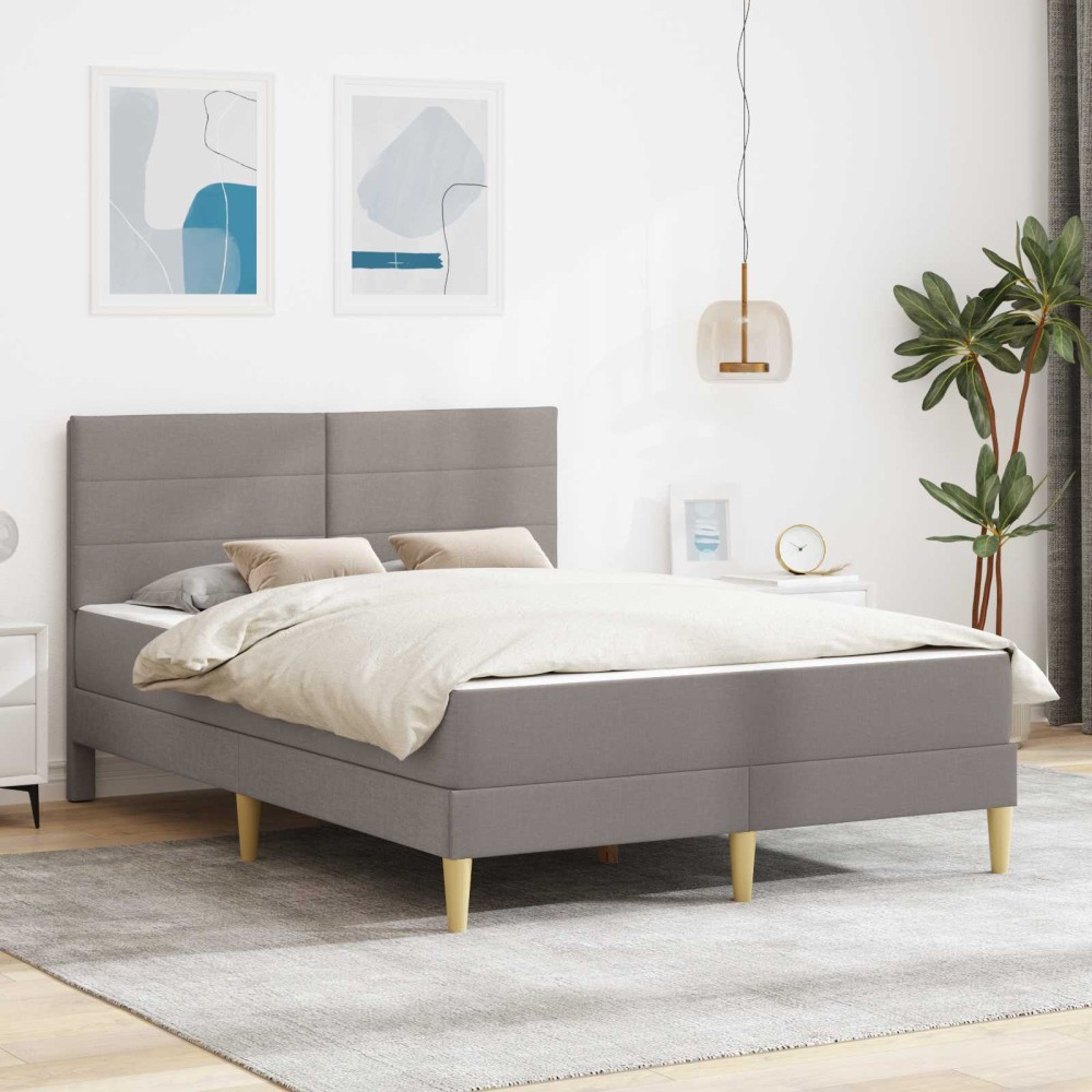 vidaXL Σκελετός Κρεβατιού Taupe 120 x 200 cm Πολυεστέρας