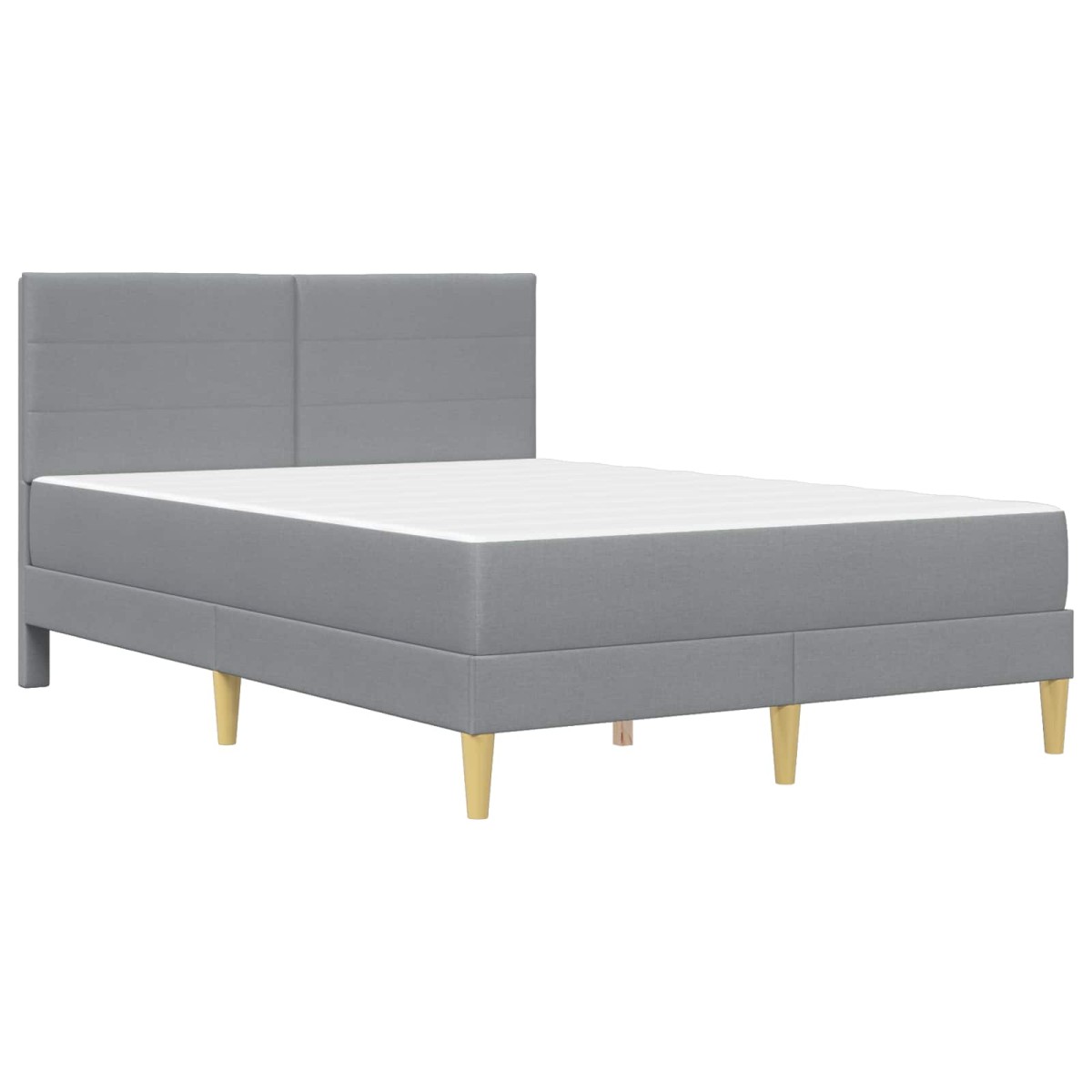 vidaXL Σκελετός Κρεβατιού Ανοιχτό γκρι 140 x 190 cm Πολυεστέρας