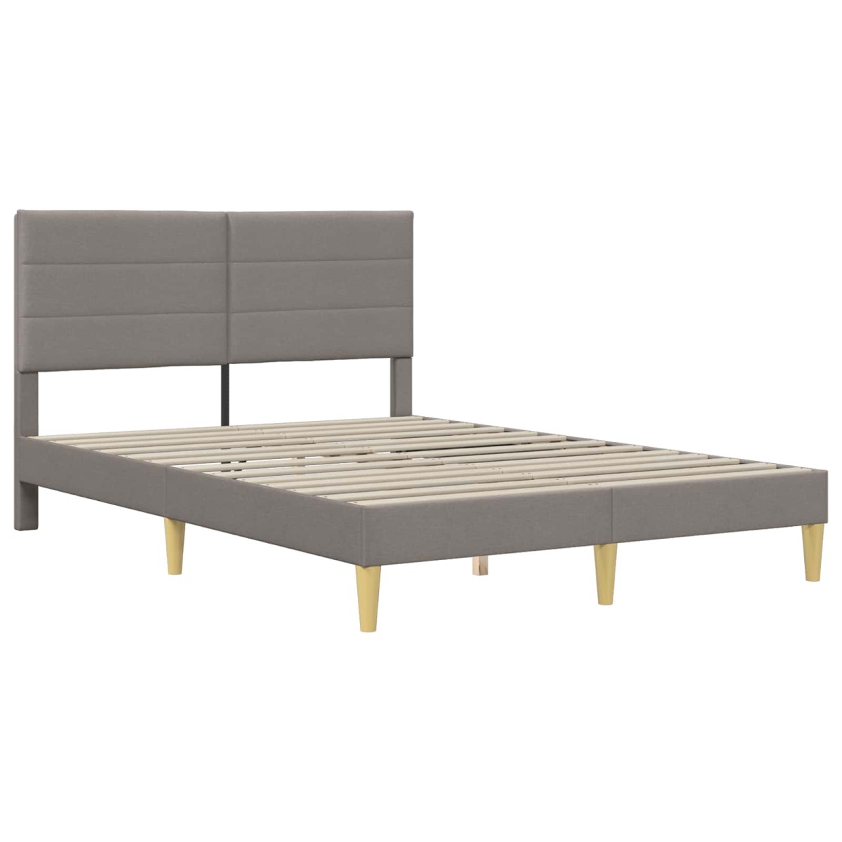 vidaXL Σκελετός Κρεβατιού Taupe 140 x 190 cm Πολυεστέρας