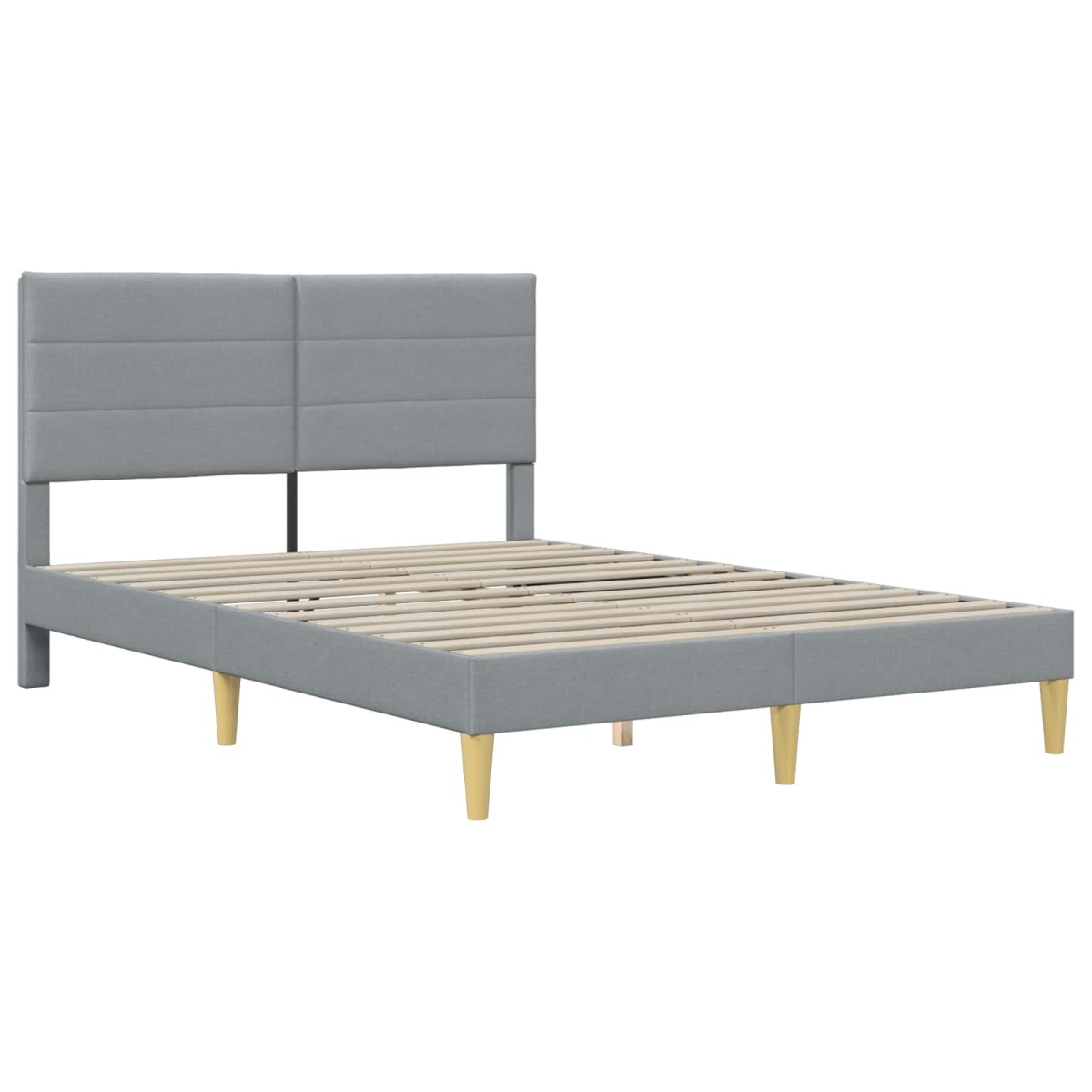 vidaXL Σκελετός Κρεβατιού Ανοιχτό γκρι 140 x 200 cm Πολυεστέρας