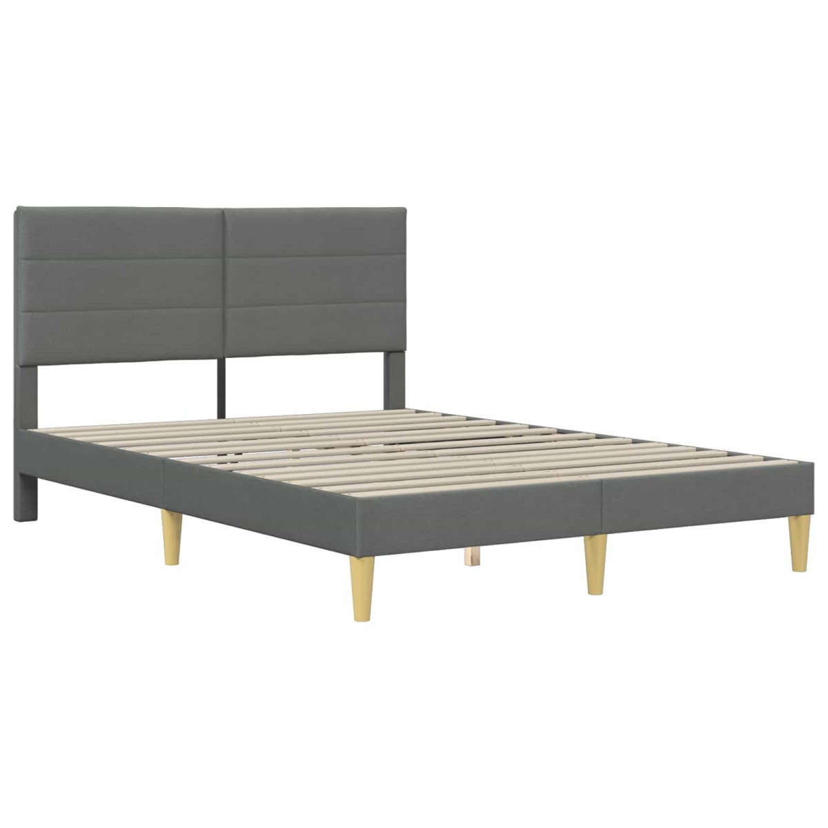 vidaXL Σκελετός Κρεβατιού Σκούρο Γκρι 140 x 200 cm Πολυεστέρας