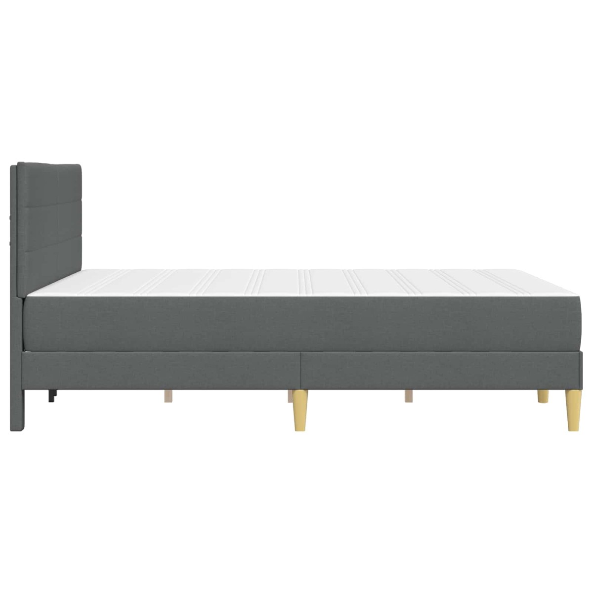 vidaXL Σκελετός Κρεβατιού Σκούρο Γκρι 140 x 200 cm Πολυεστέρας