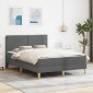 vidaXL Σκελετός Κρεβατιού Σκούρο Γκρι 140 x 200 cm Πολυεστέρας