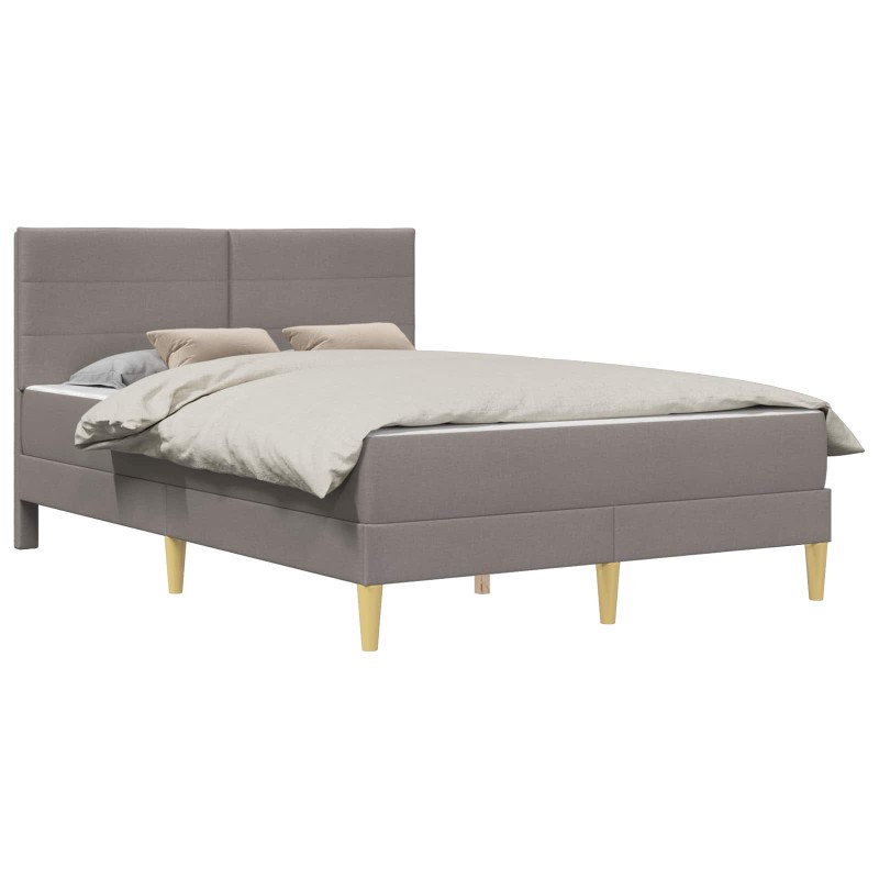 vidaXL Σκελετός Κρεβατιού Taupe 140 x 200 cm Πολυεστέρας