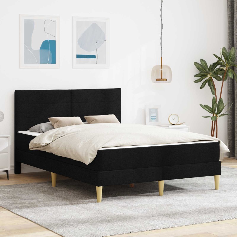 vidaXL Σκελετός Κρεβατιού Μαύρο 160 x 200 cm Πολυεστέρας