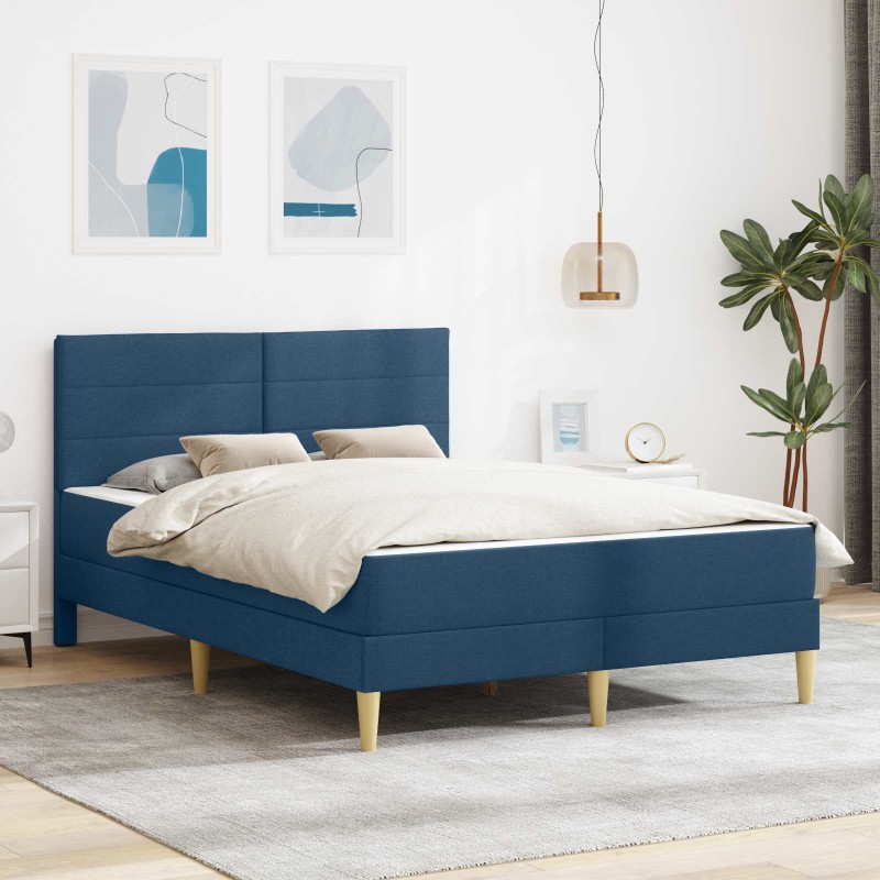 vidaXL Σκελετός Κρεβατιού Μπλε 160 x 200 cm Πολυεστέρας