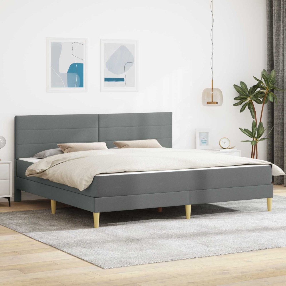 vidaXL Σκελετός Κρεβατιού Σκούρο Γκρι 180 x 200 cm Πολυεστέρας