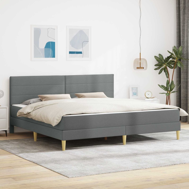 vidaXL Σκελετός Κρεβατιού Σκούρο Γκρι 180 x 200 cm Πολυεστέρας