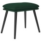 vidaXL Υποπόδιο Σκούρο Πράσινο 45 x 29,5 x 35 εκ. Υφασμάτινο
