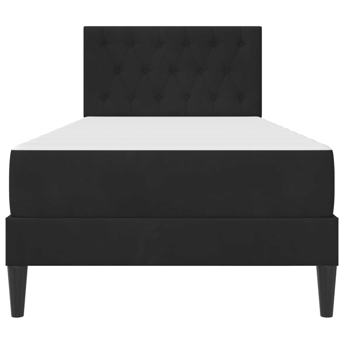 vidaXL Σκελετός κρεβατιού με στρώμα Μαύρο 90 x 190 cm Βελούδο