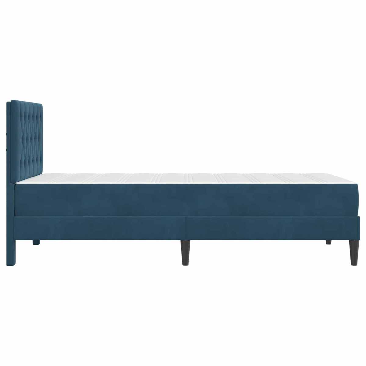 vidaXL Σκελετός κρεβατιού με στρώμα Μπλε 100 x 200 cm Βελούδο