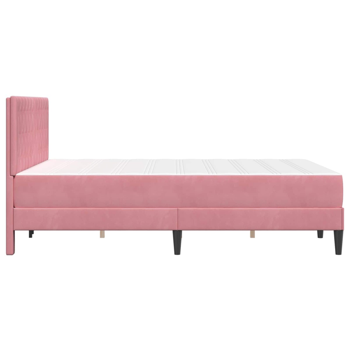 vidaXL Σκελετός κρεβατιού με στρώμα vidaXL Ροζ 120 x 190 cm Βελούδο