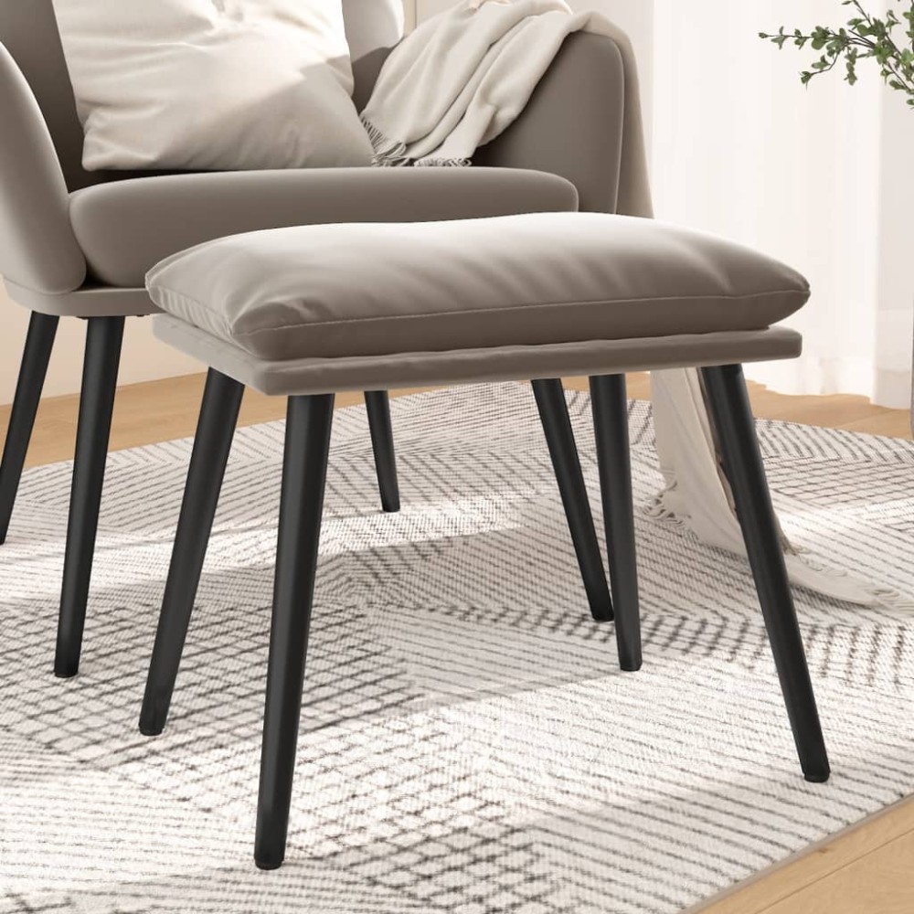 vidaXL Υποπόδιο Ανοιχτό Γκρι 45x29,5x35 εκ. Βελούδινο