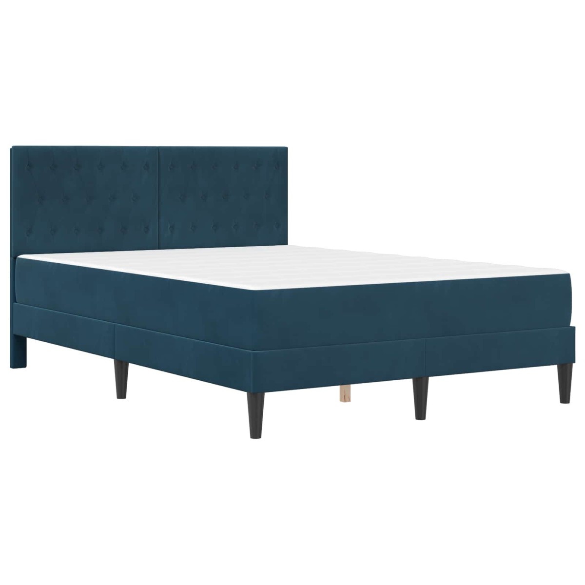 vidaXL Σκελετός κρεβατιού με στρώμα vidaXL Μπλε 120 x 190 cm Βελούδο