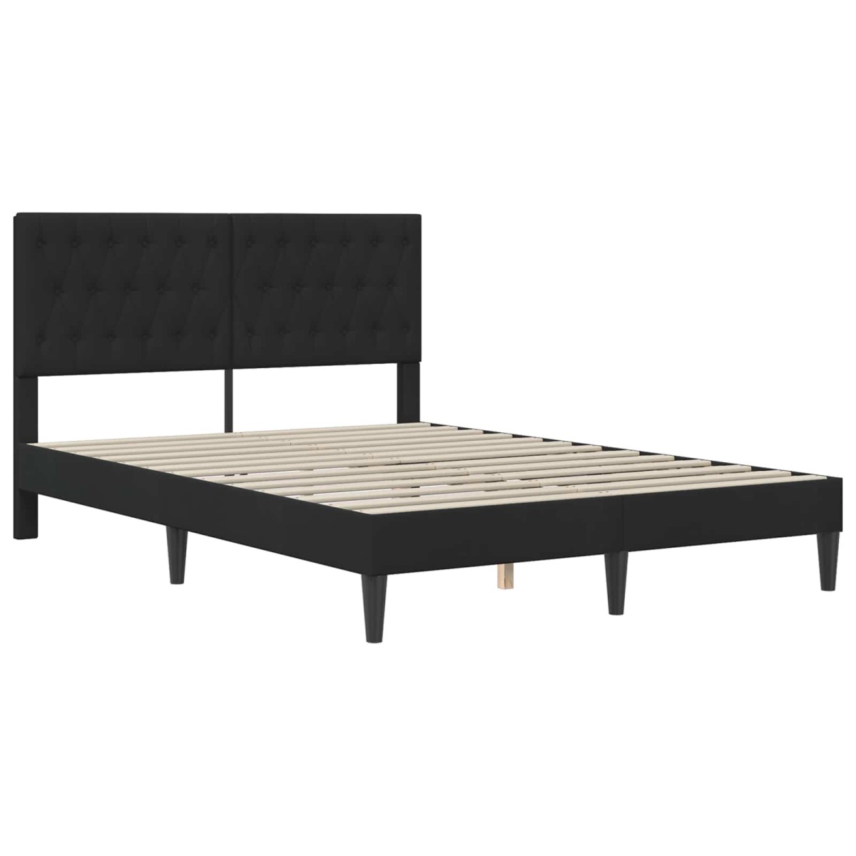 vidaXL Σκελετός κρεβατιού με στρώμα Μαύρο 120 x 200 cm Βελούδο