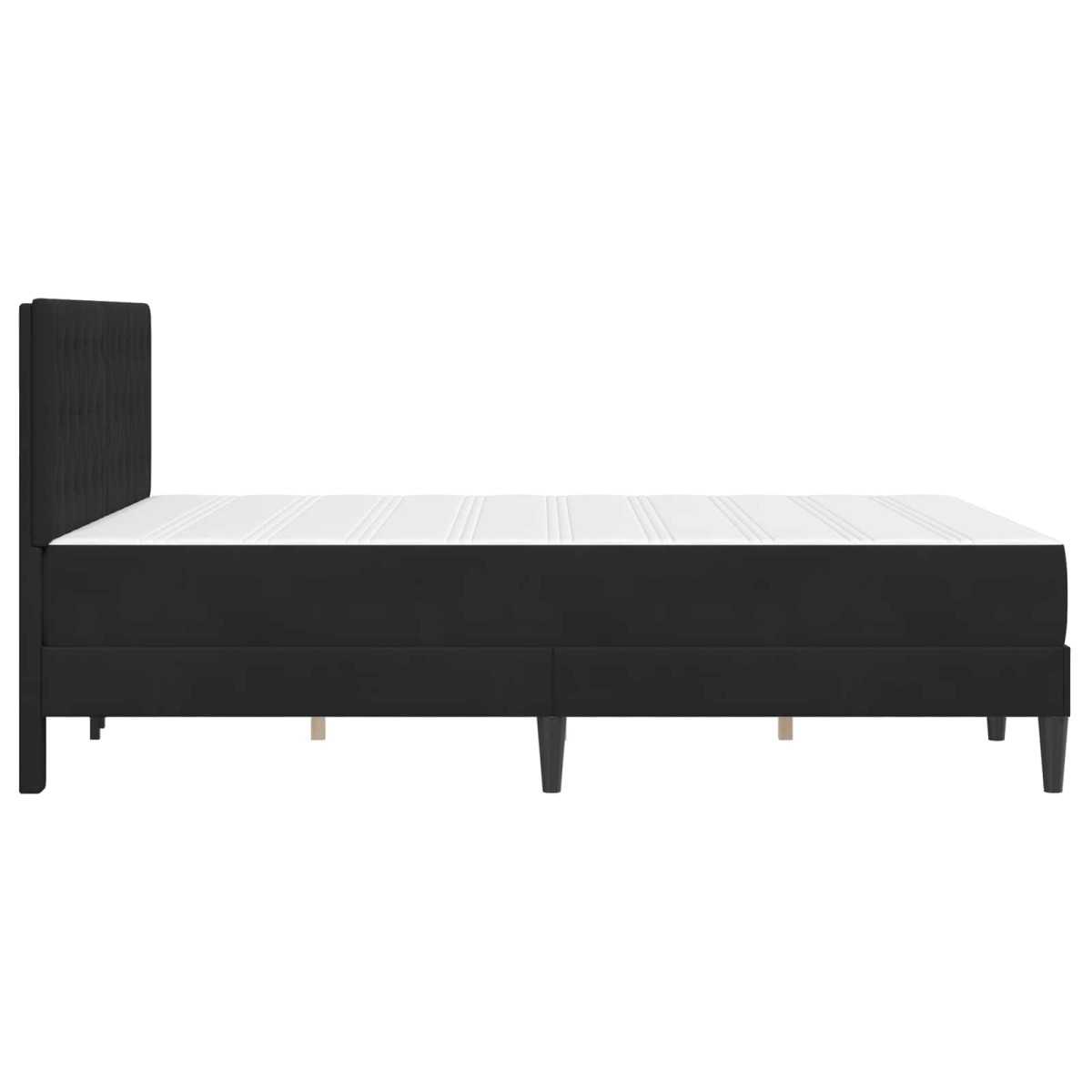 vidaXL Σκελετός κρεβατιού με στρώμα Μαύρο 120 x 200 cm Βελούδο