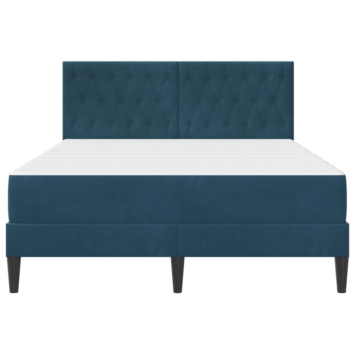 vidaXL Σκελετός κρεβατιού με στρώμα Μπλε 120 x 200 cm Βελούδο