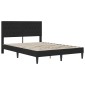 vidaXL Σκελετός κρεβατιού με στρώμα Μαύρο 140 x 190 cm Βελούδο