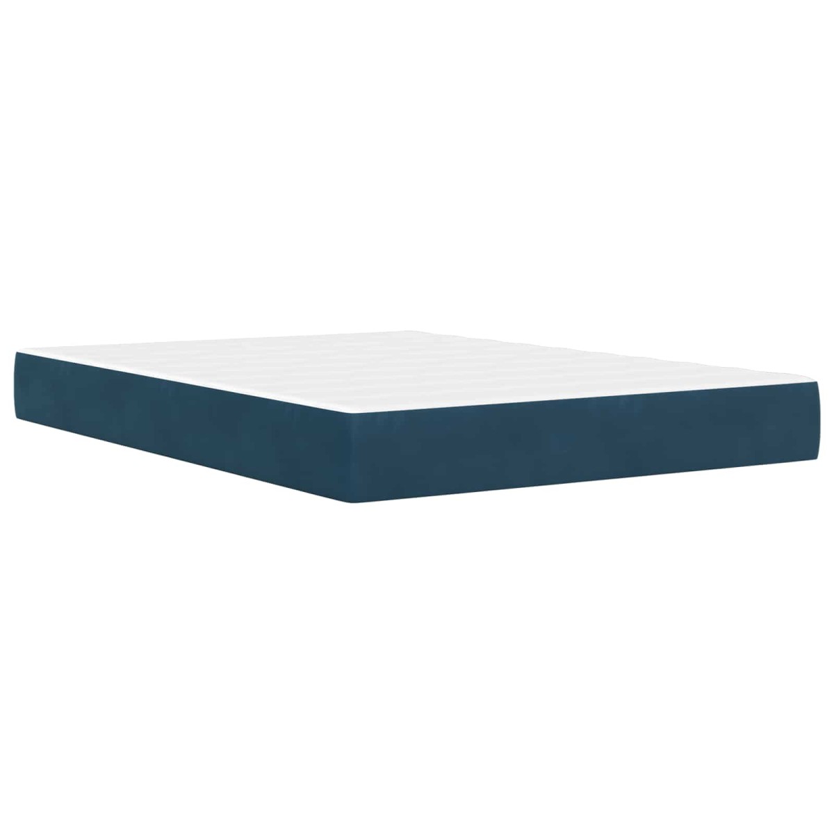 vidaXL Σκελετός κρεβατιού με στρώμα Μπλε 140 x 190 cm Βελούδο