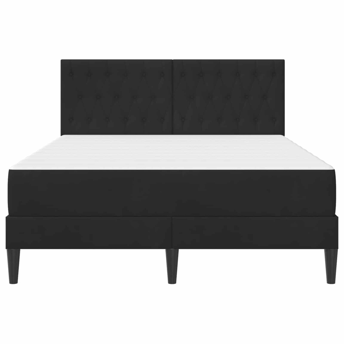 vidaXL Σκελετός κρεβατιού με στρώμα Μαύρο 140 x 200 cm Βελούδο