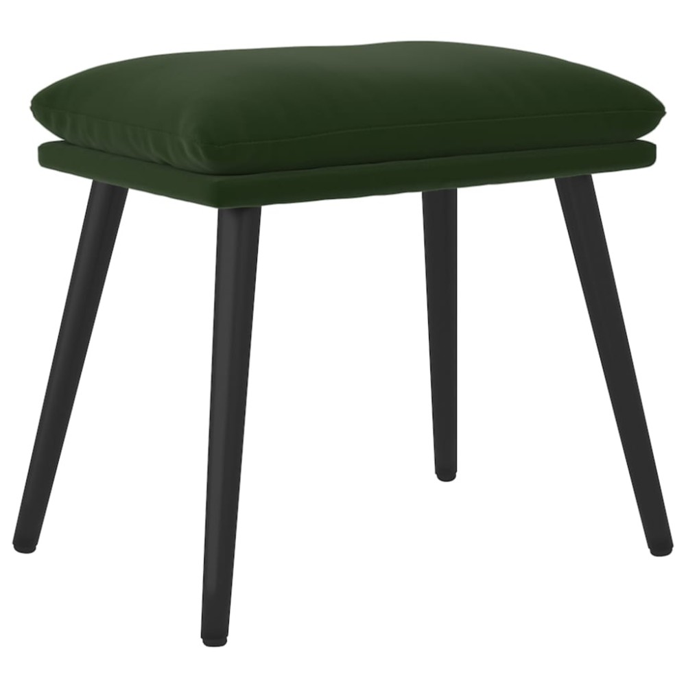 vidaXL Υποπόδιο Σκούρο Πράσινο 45x29,5x35 εκ. Βελούδινο